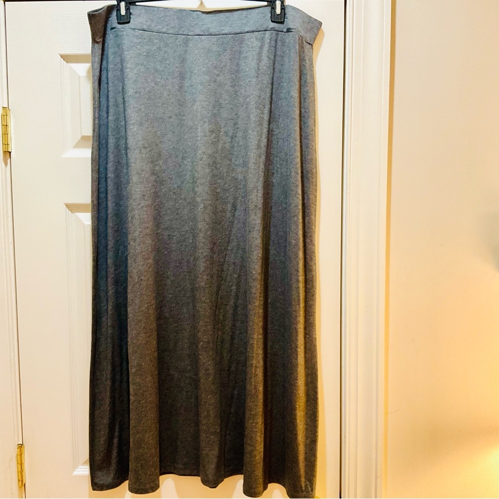 Faded Glory Gray Maxi A-Line Skirt
